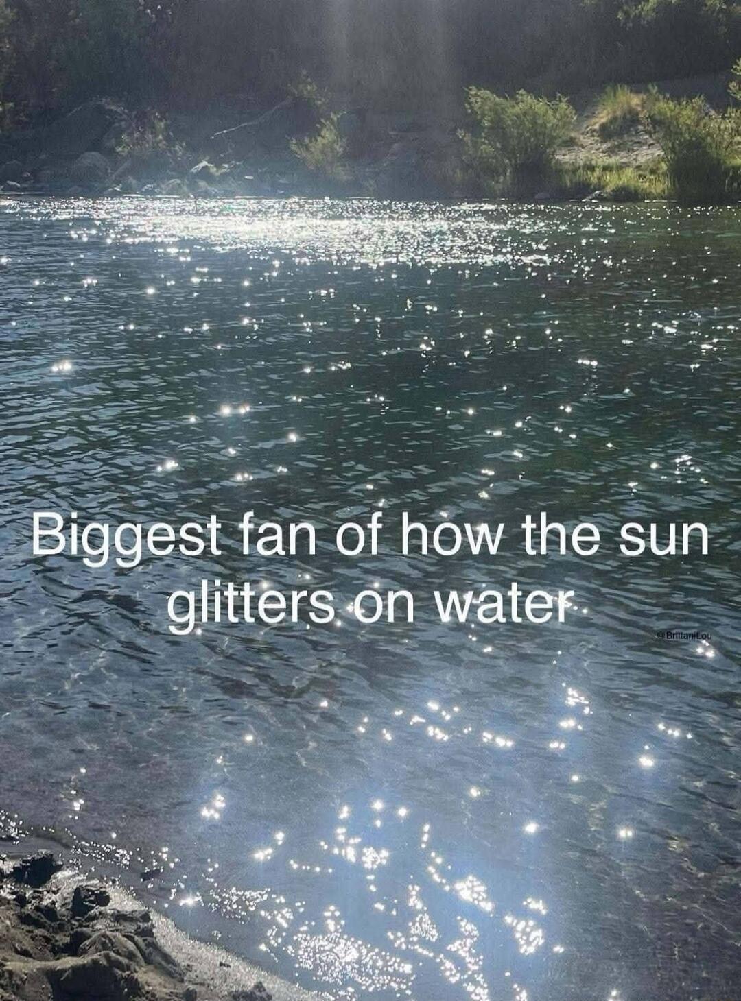Biggest fan of how the sun glitters on water
