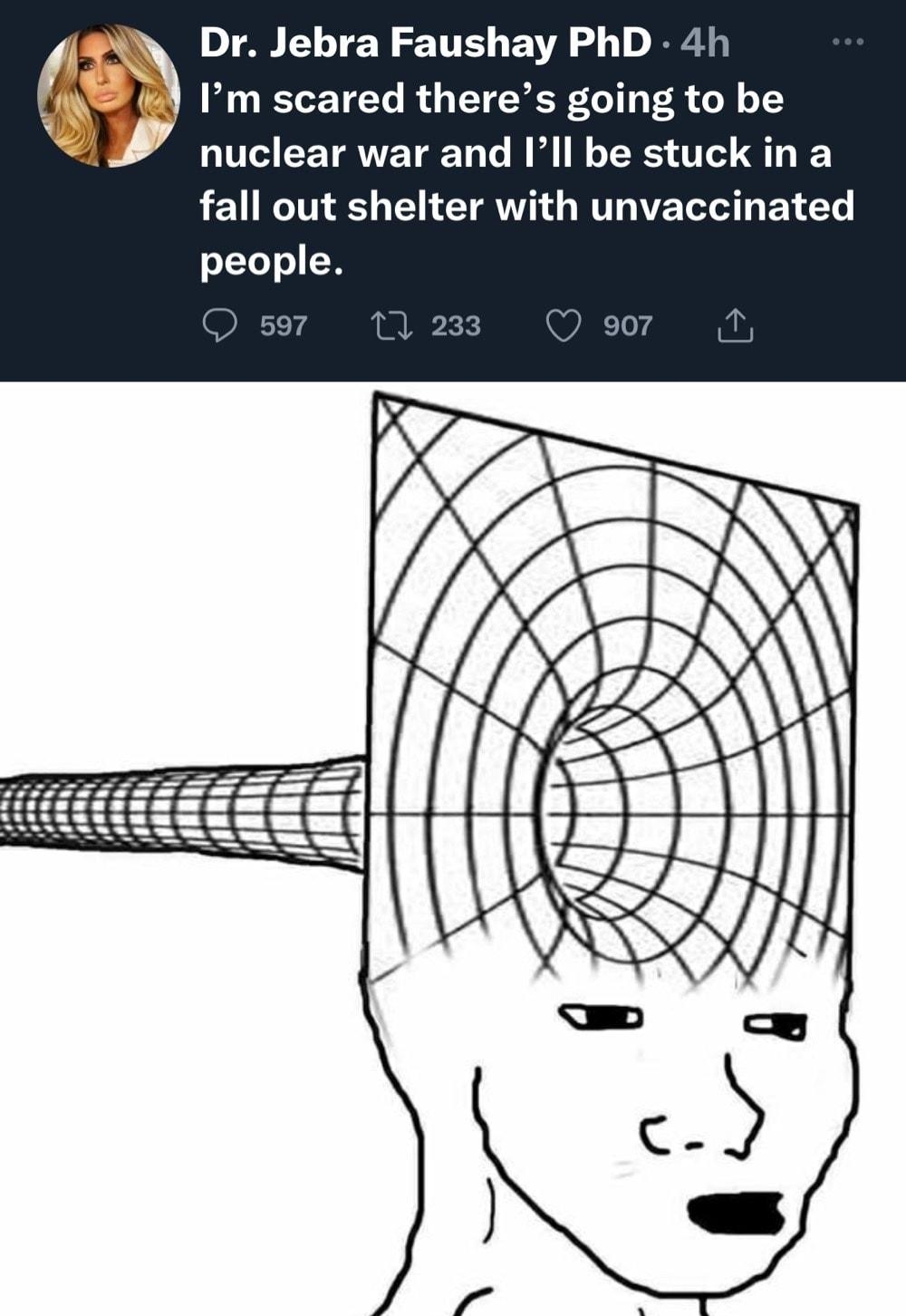 Dr Jebra Faushay PhD 4h Q Im scared theres going to be QU CETRATETED LR N T S fall out shelter with unvaccinated people