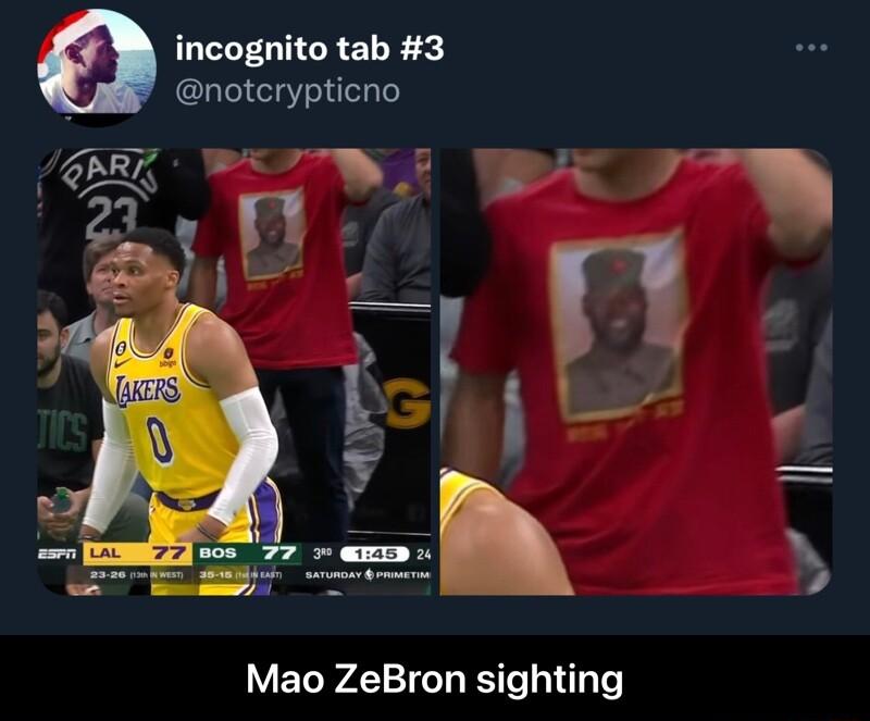 incognito tab 3 notcrypticno i Mao ZeBron sighting