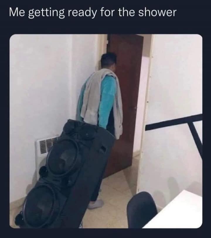 Me getting ready for the shower