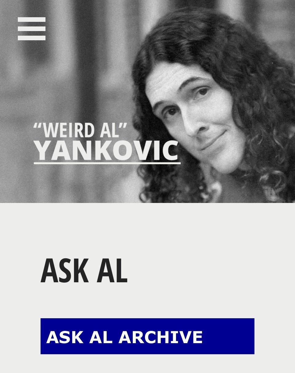 WEIRD AL YAN KGV ASK AL ARCHIVE