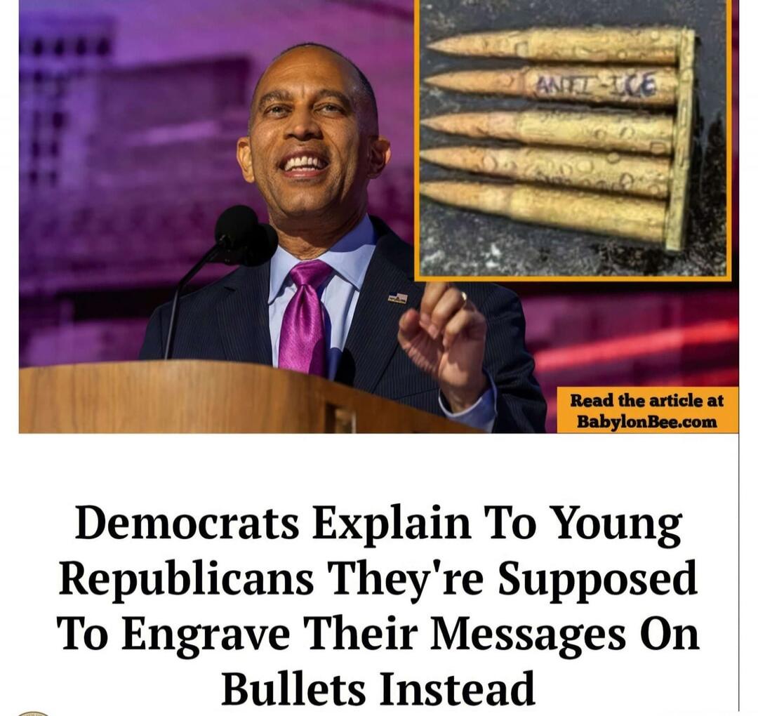 Democrats Explain To Young Republicans They're Supposed To Engrave Their Messages On Bullets Instead