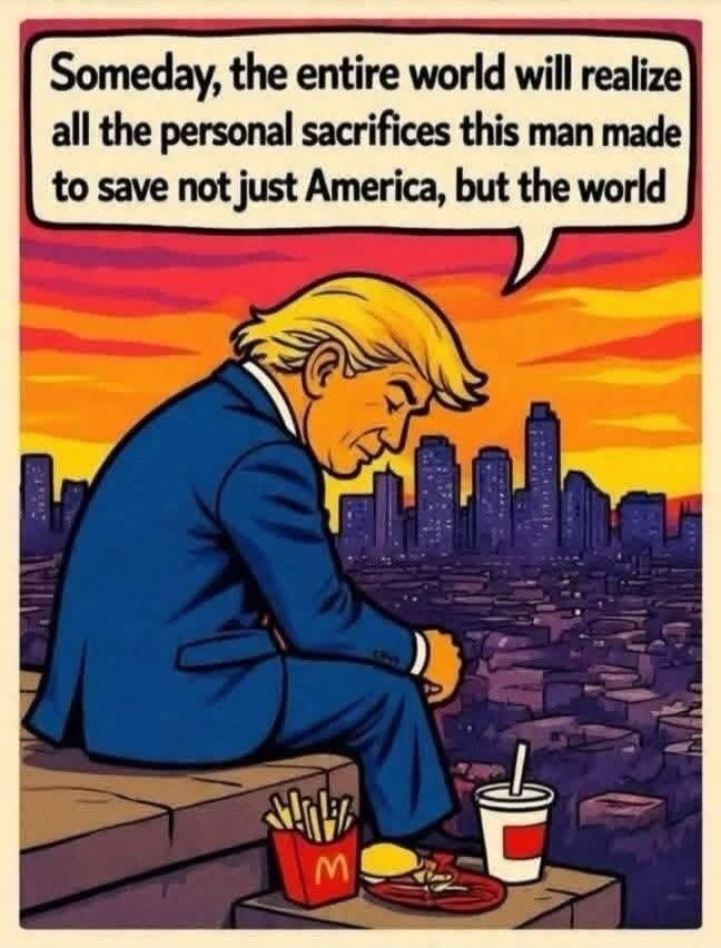 Someday, the entire world will realize all the personal sacrifices this man made to save not just America, but the world