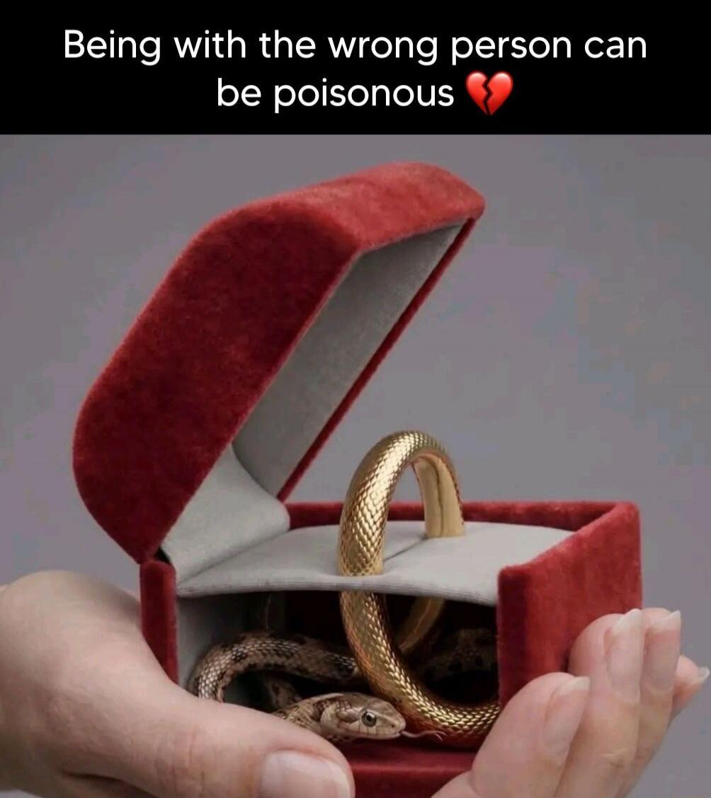 Being with the wrong person can be poisonous 💔