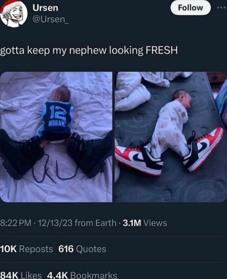 gotta keep my nephew looking FRESH