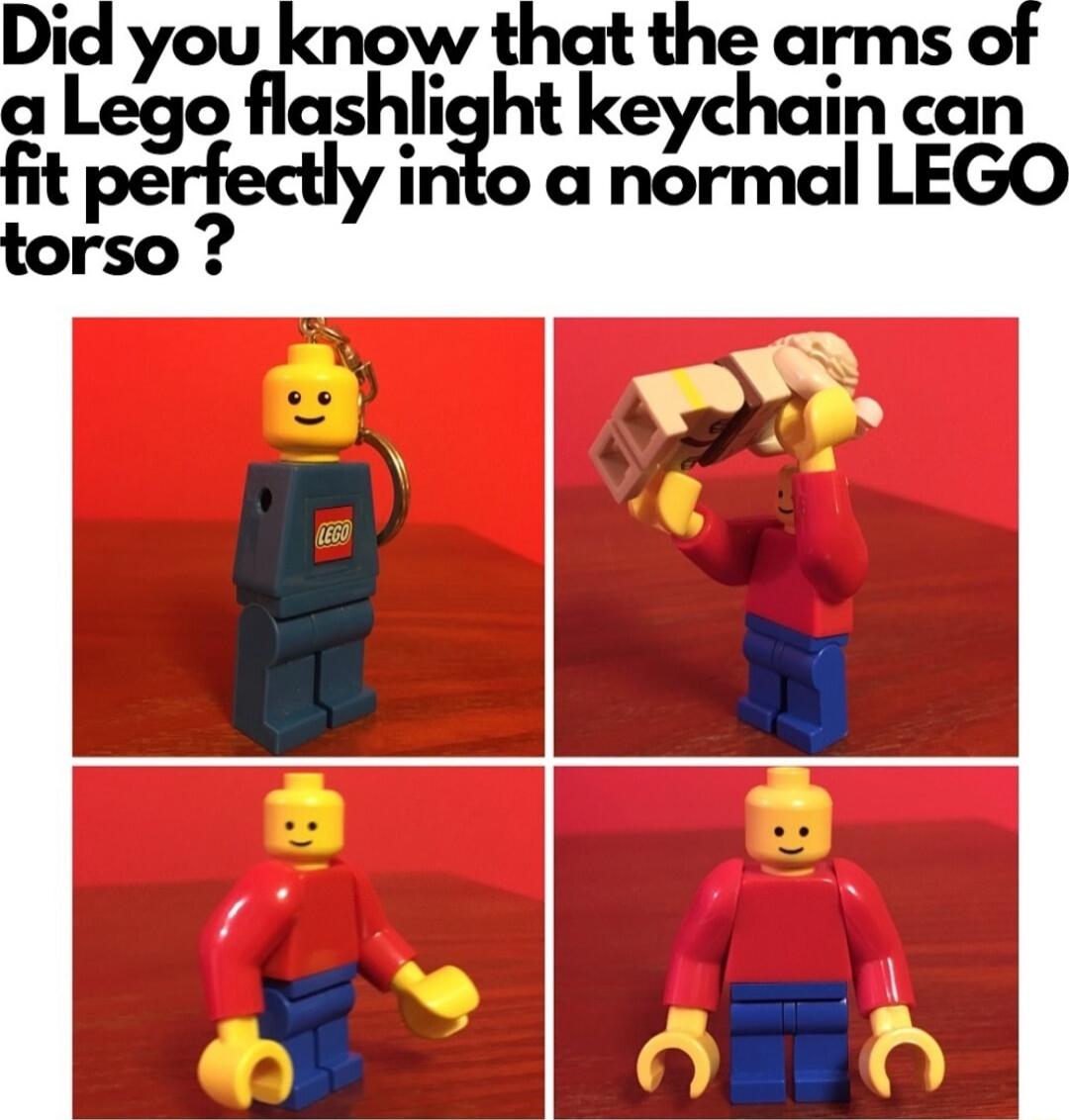 q Lego Hashlrght keychaln can o a normal LE