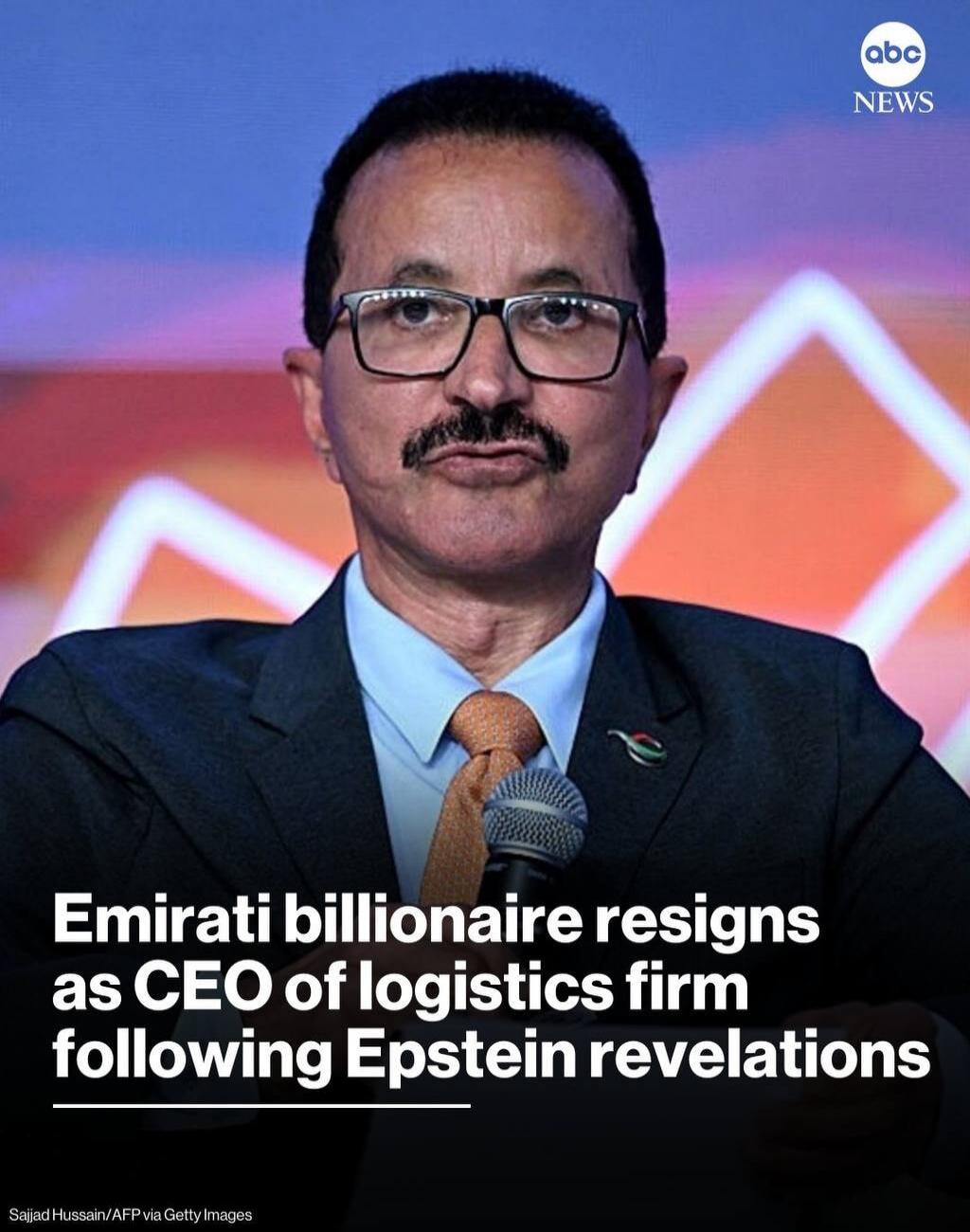 Emirati billionaire resigns as CEO of logistics firm following Epstein revelations