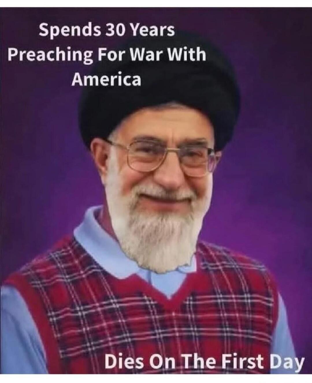 Spends 30 Years Preaching For War With America Dies On The First Day
