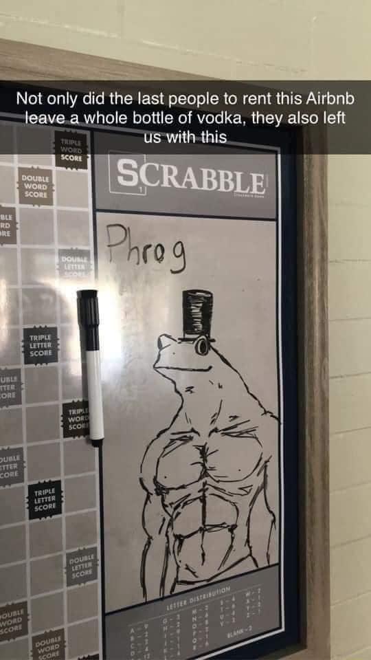 Not only did the last people to rent this Airbnb feavea whole bottle of vodka they also left VERITIGR T