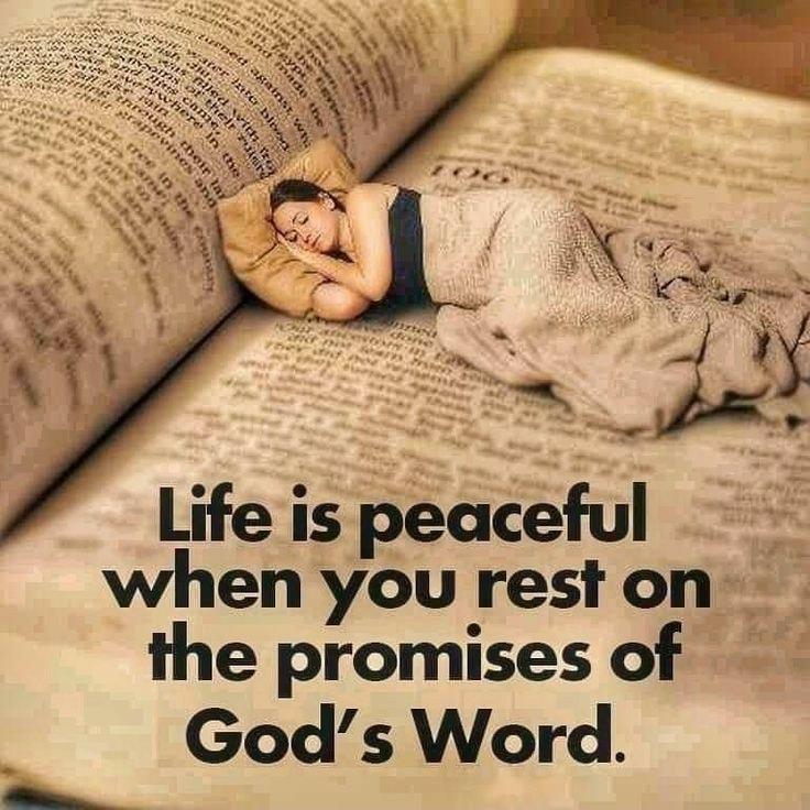 7 e A 3 ol Mg i i Zu B g e i Life is peaceful when you reston the promises of Gods Word r