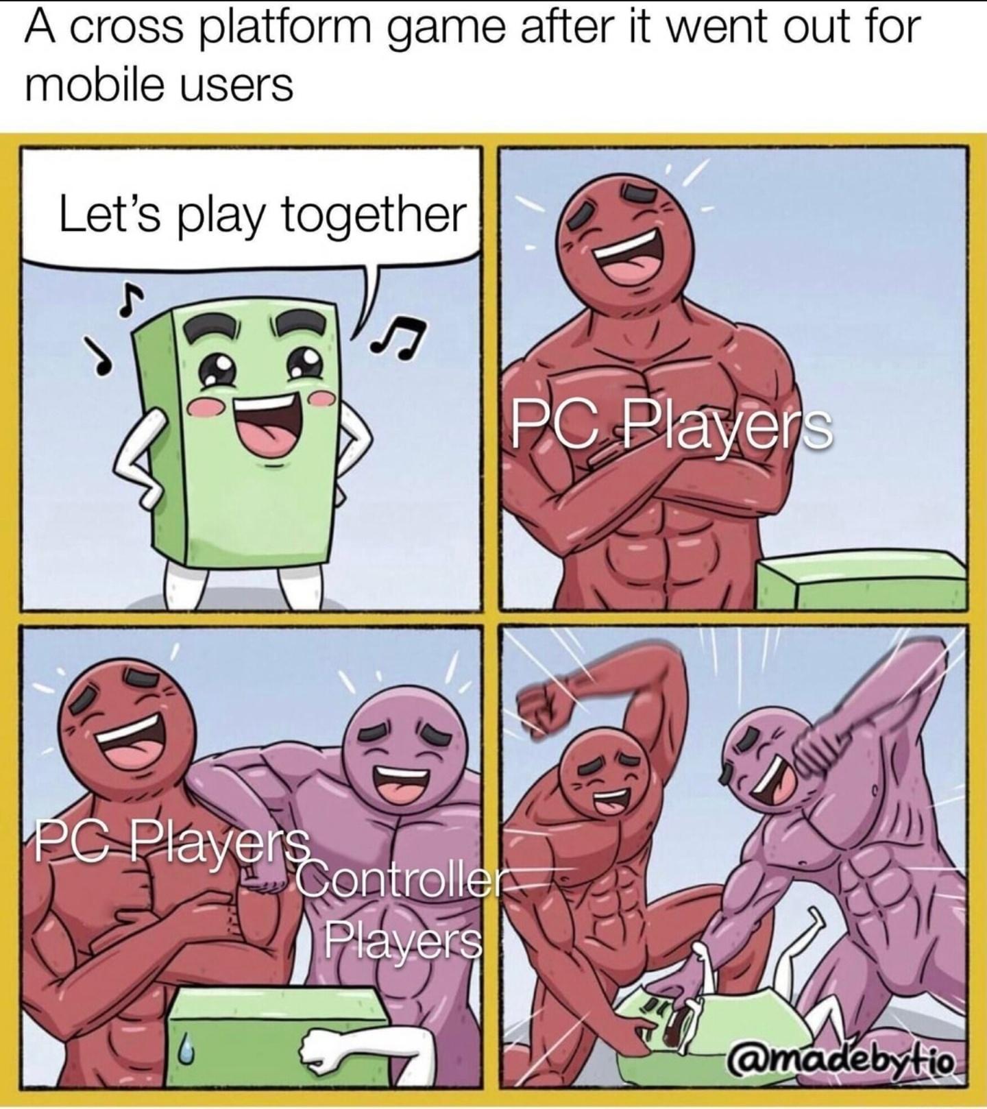 A cross platform game after it went out for mobile users