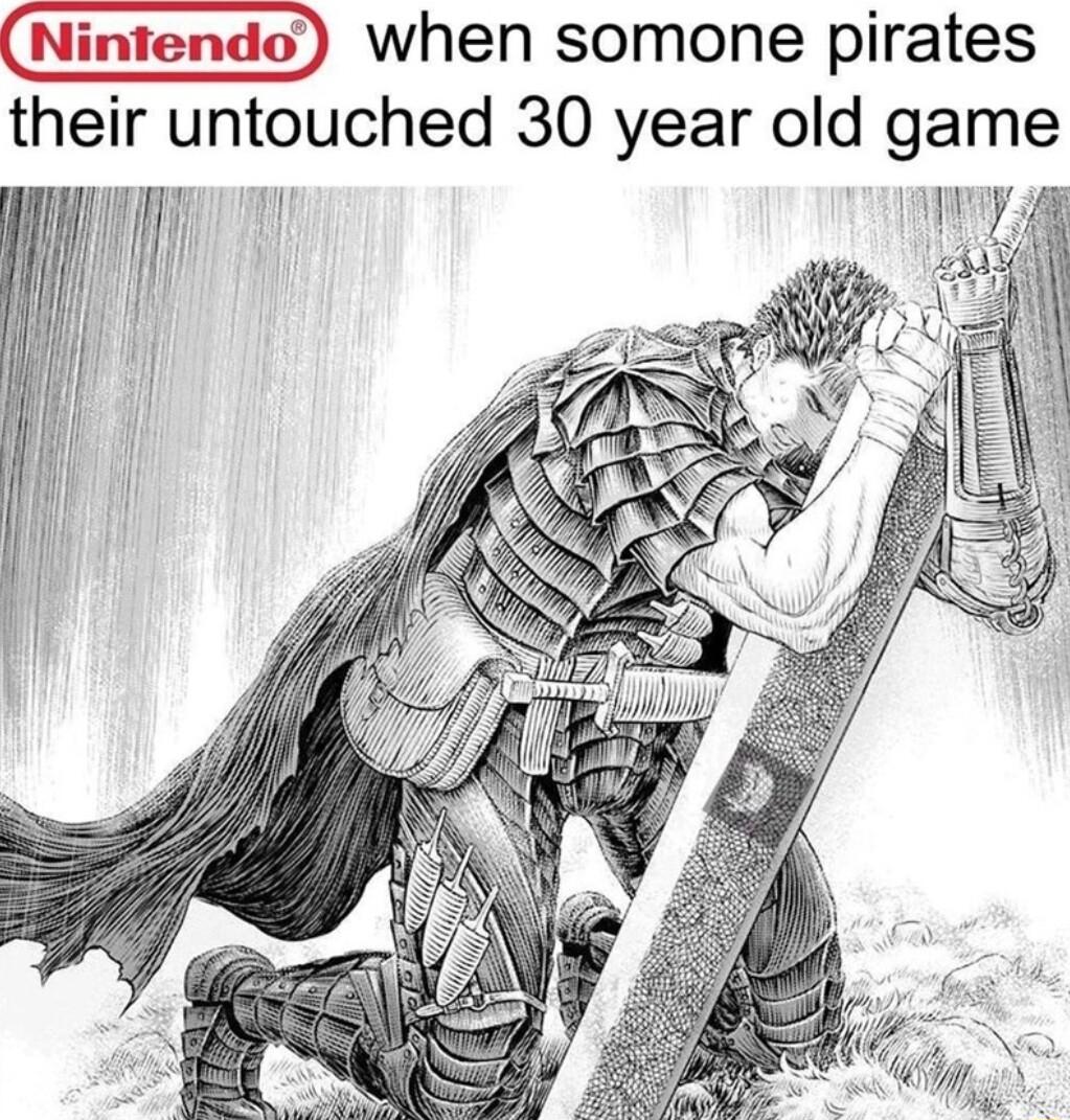 when somone pirates their untouched 30 year old game