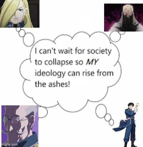 N Y Ll cant wait for socey l to collapse so MY A ideology can rise from v the ashes Y AL _ K
