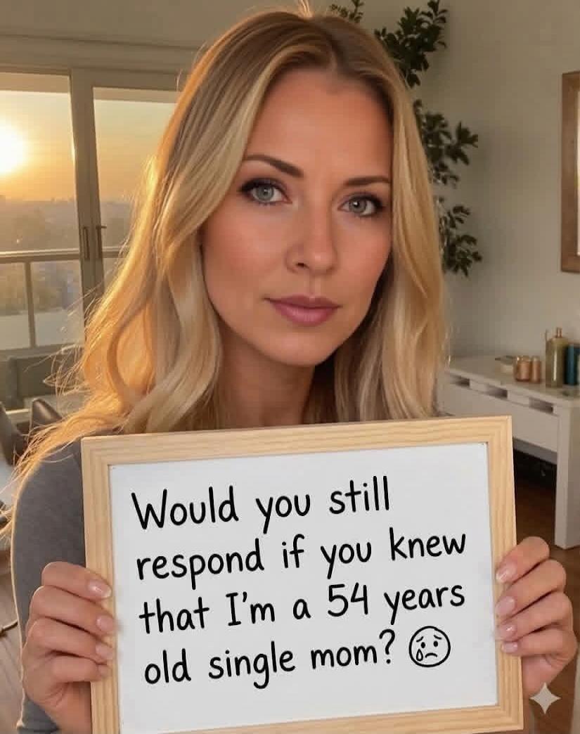 Would you still respond if you knew that I'm a 54 years old single mom? 🥺
