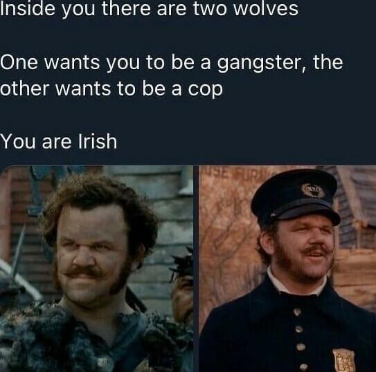 Insiae you there are two wolves Ol CRNET TERVeITR N TR E T e S I s 1 I HITRNET R ol o F N elo o You are Irish