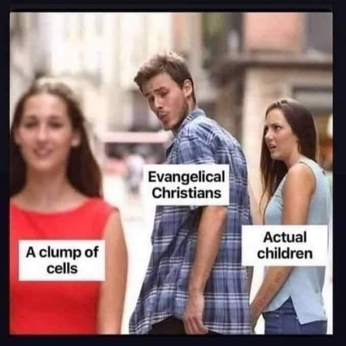 Evangelical Christians A clump of cells