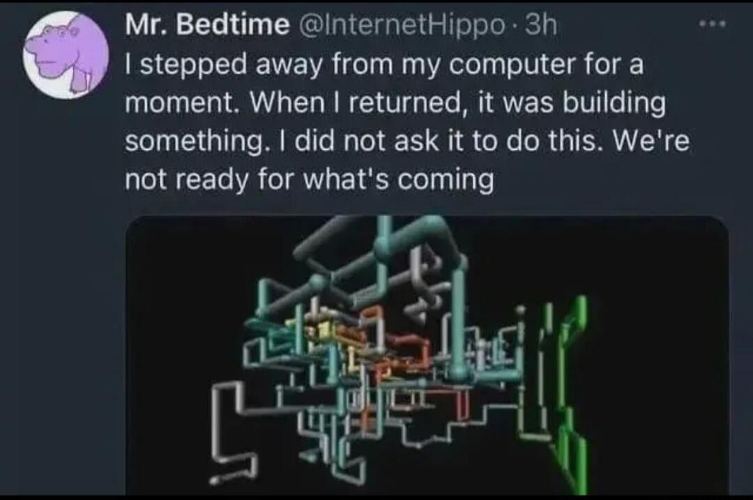 I stepped away from my computer for a moment. When I returned, it was building something. I did not ask it to do this. We're not ready for what's coming
