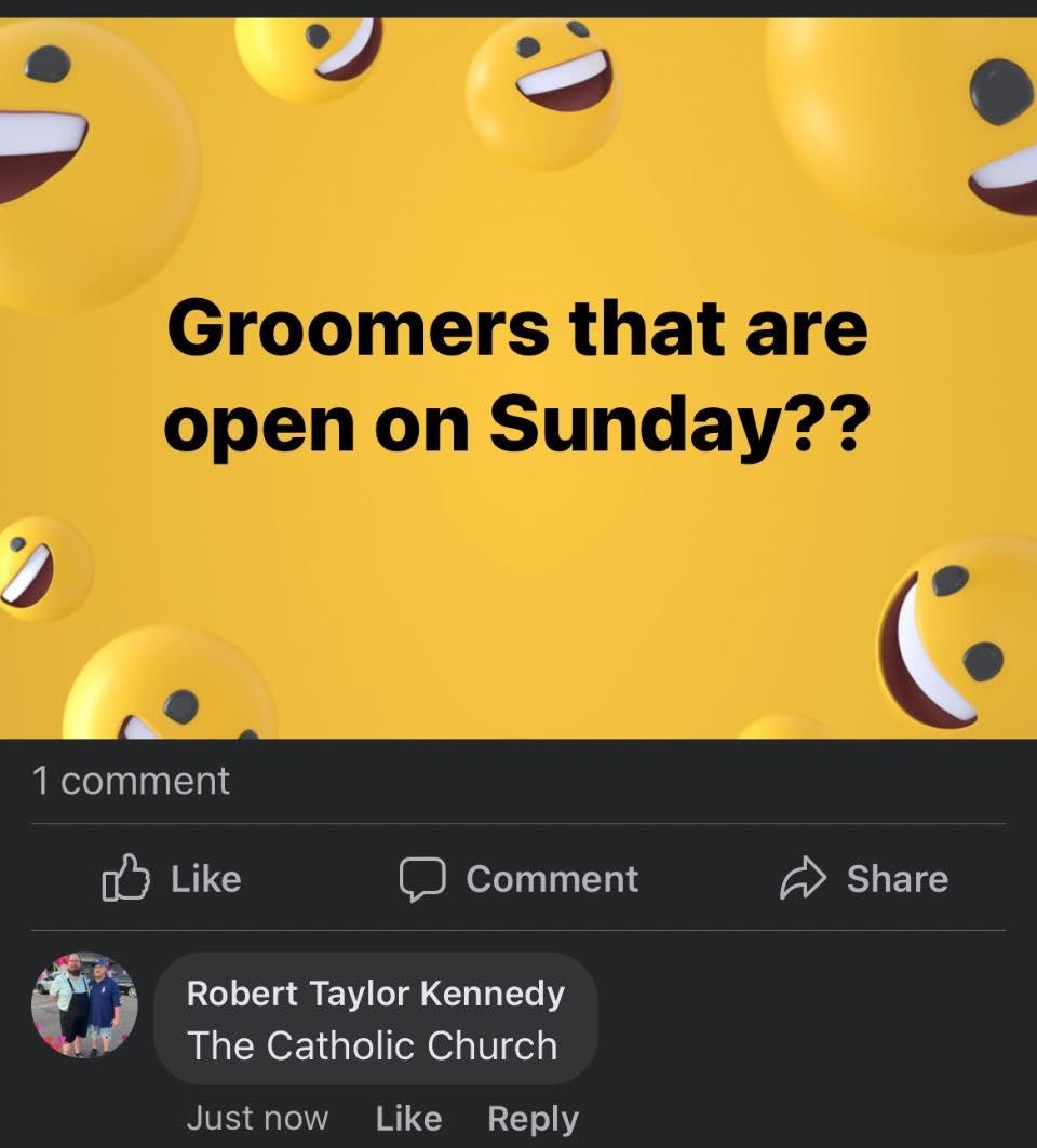 75639 all LTE 1 comment oY Like D Comment Share Robert Taylor Kennedy The Catholic Church Justnow Like Reply Write a public comment A O Friends Watch Marketplace Notfications Menu