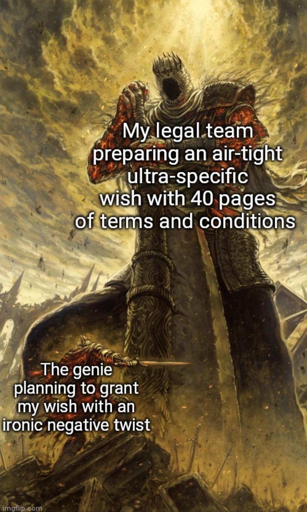 preparing an air tlght x UlicE specuc The genie plannlng to grant my wish with an ai 0 i onic negativetwist