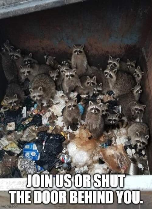 JOIN US OR SHUT THE DOOR BEHIND YOU.