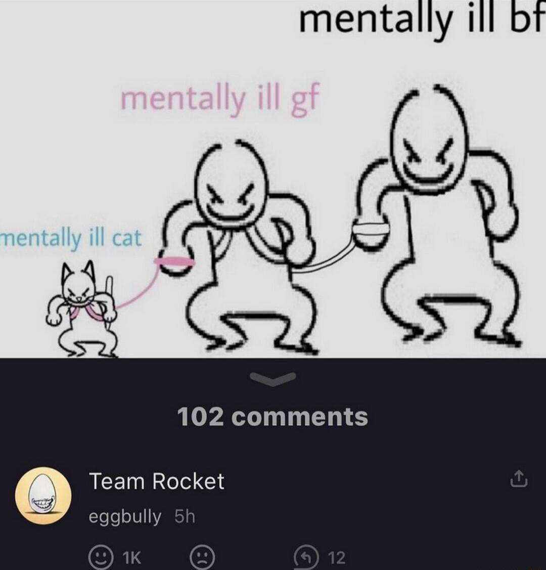 mentally ill bf 102 comments Team Rocket eggbully