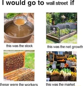 would go to wallstreet If 4 this was the stock these were the workers this was the market