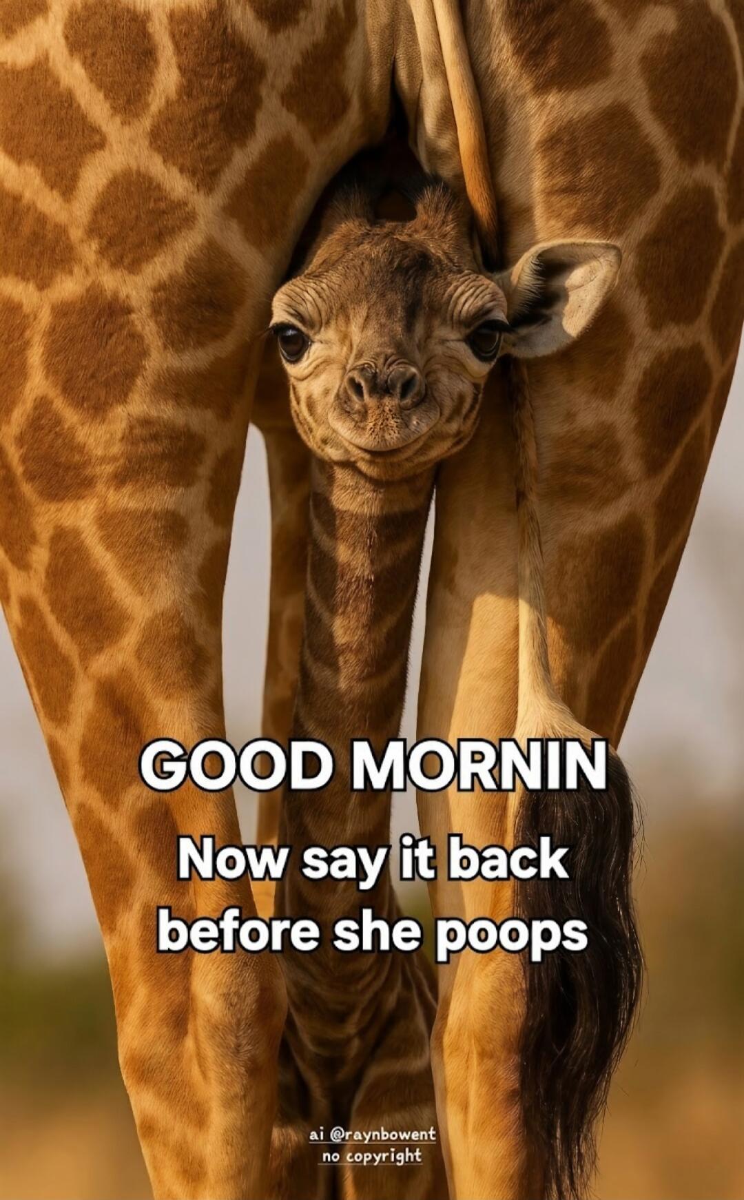 GOOD MORNIN Now say it back before she poops ai @raynbowent no copyright