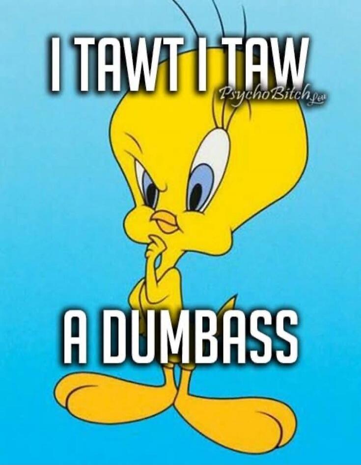 I TAWT I TAW A DUMBASS PsychoBitch.se