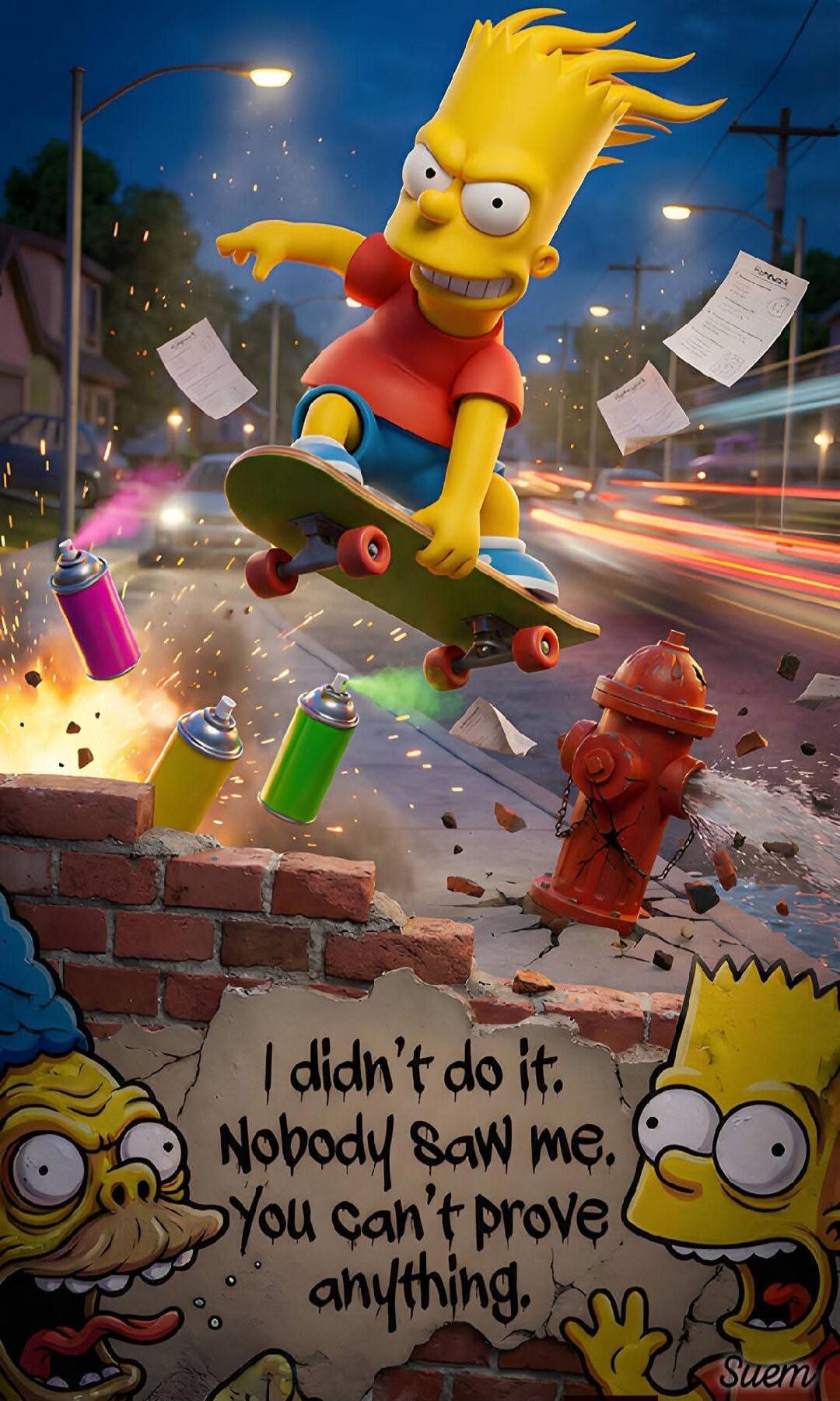 I didn't do it. Nobody saw me. You can't prove anything.