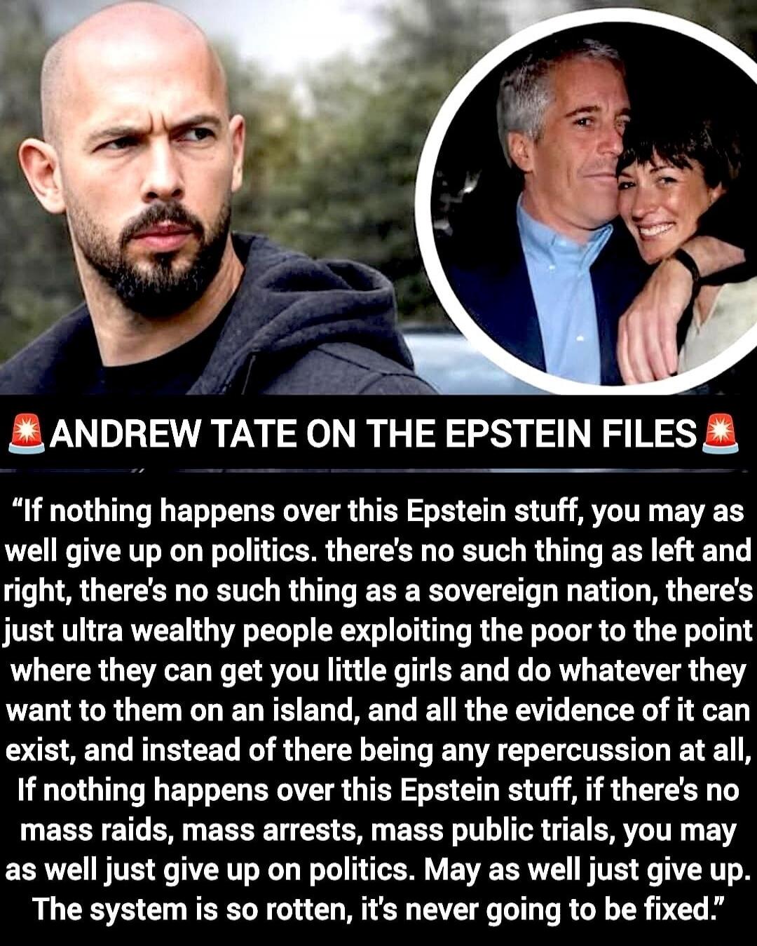 ANDREW TATE ON THE EPSTEIN FILES
