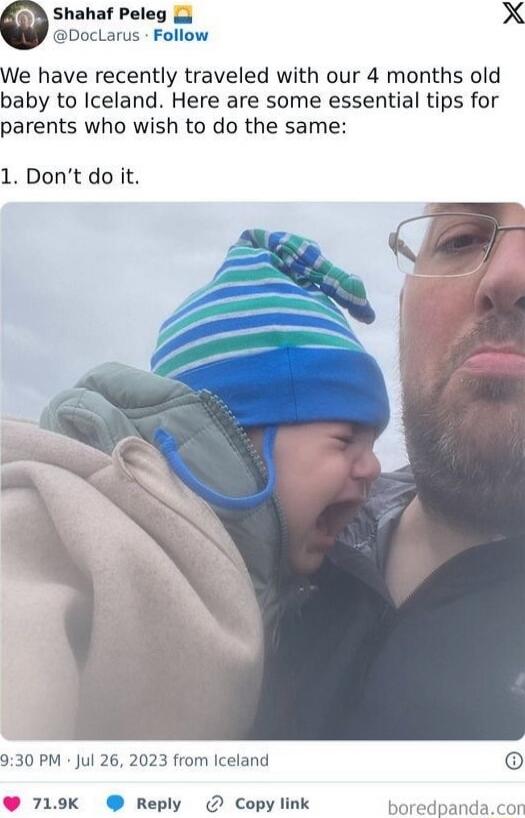 We have recently traveled with our 4 months old baby to Iceland. Here are some essential tips for parents who wish to do the same:

1. Don’t do it.