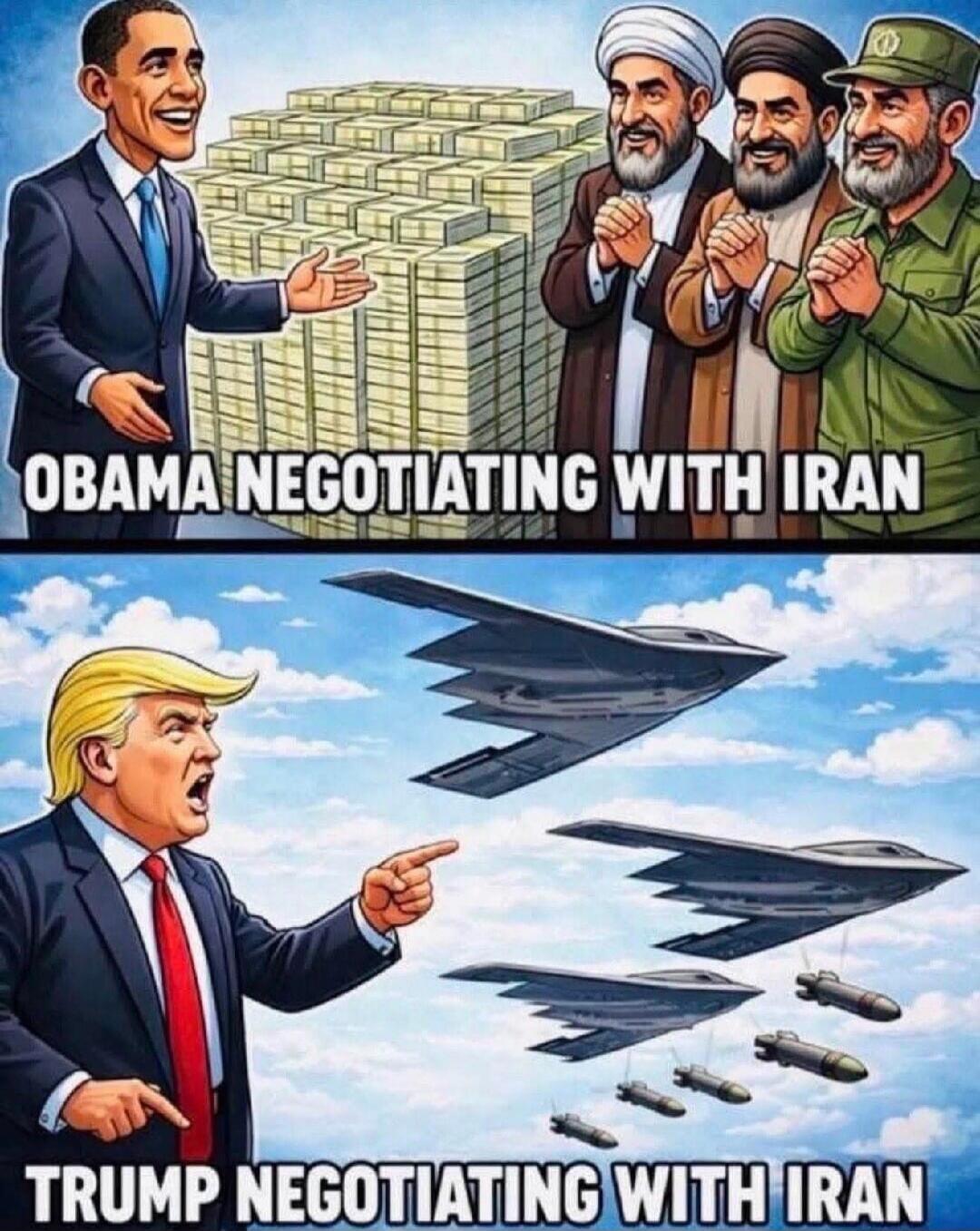 Obama negotiating with Iran. Trump negotiating with Iran.