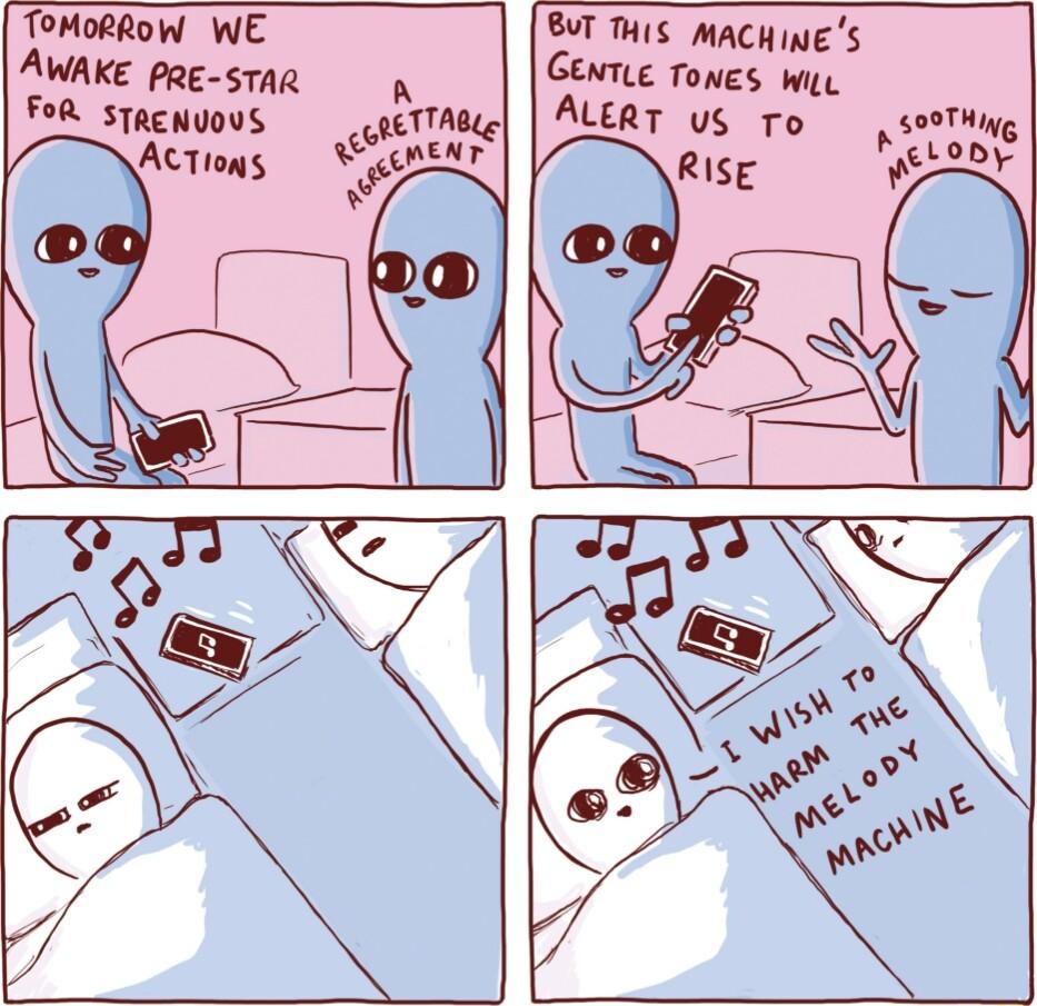 ToHoRRoW WE AWAKE pre staq FoR stRenvous 8T is MACHInEs GENTLE TonES Wit ALERT S To pvTing RISE W