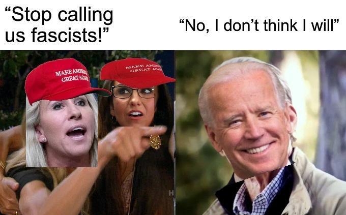 Stop calling us fascists No dont think will