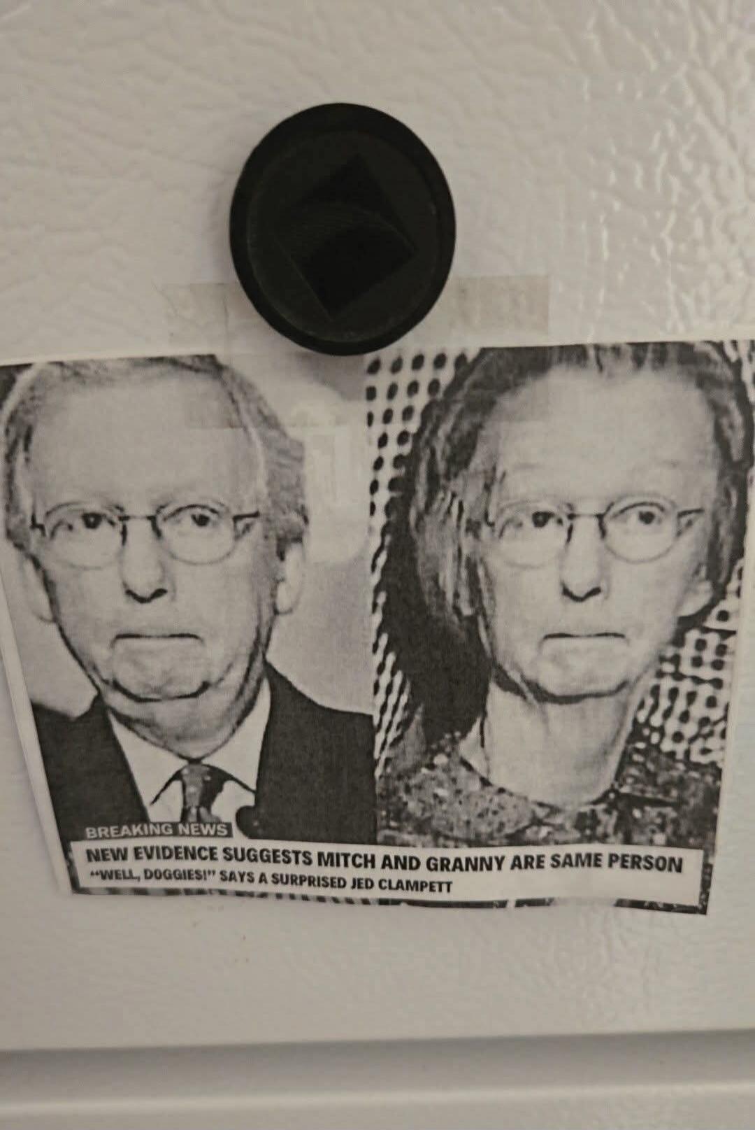 BREAKING NEWS NEW EVIDENCE SUGGESTS MITCH AND GRANNY ARE SAME PERSON 