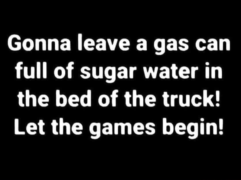 el G ER GV E LT TG VT E T RVE L the bed of the truck Let the games begin