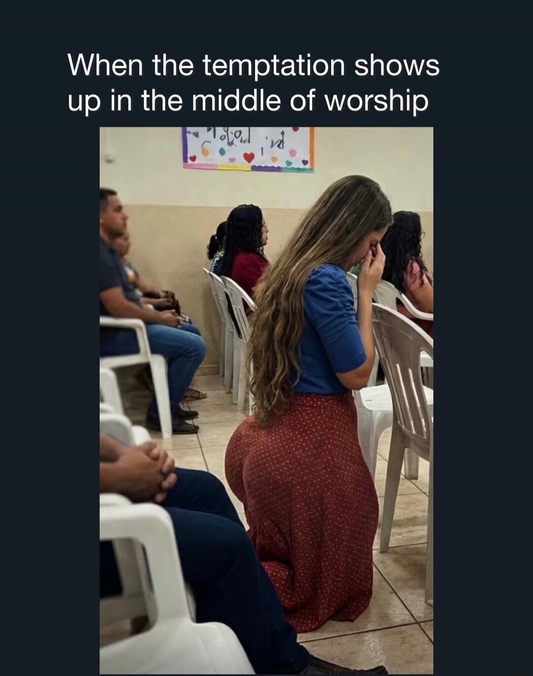 When the temptation shows up in the middle of worship