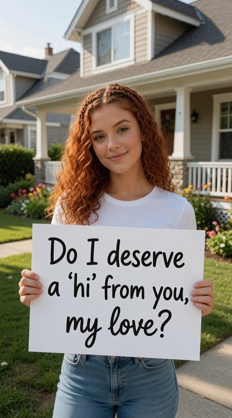 Do I deserve a 'hi' from you, my love?