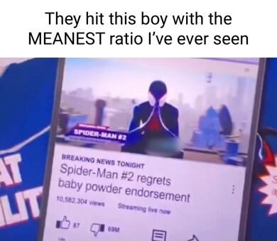 They hit this boy with the MEANEST ratio Ive ever seen