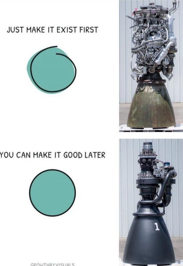 JUST MAKE IT EXIST FIRST
YOU CAN MAKE IT GOOD LATER