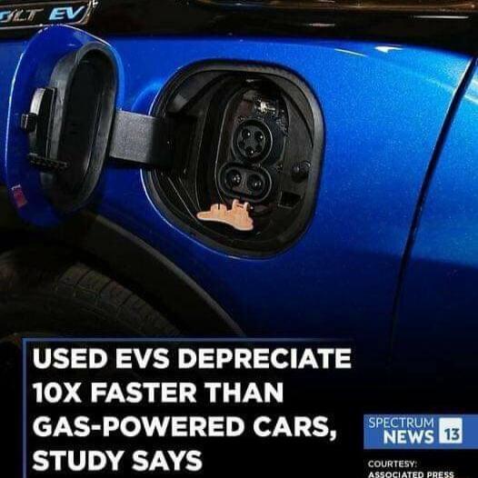 USED EVS DEPRECIATE 10X FASTER THAN GAS POWERED CARS STUDY SAYS