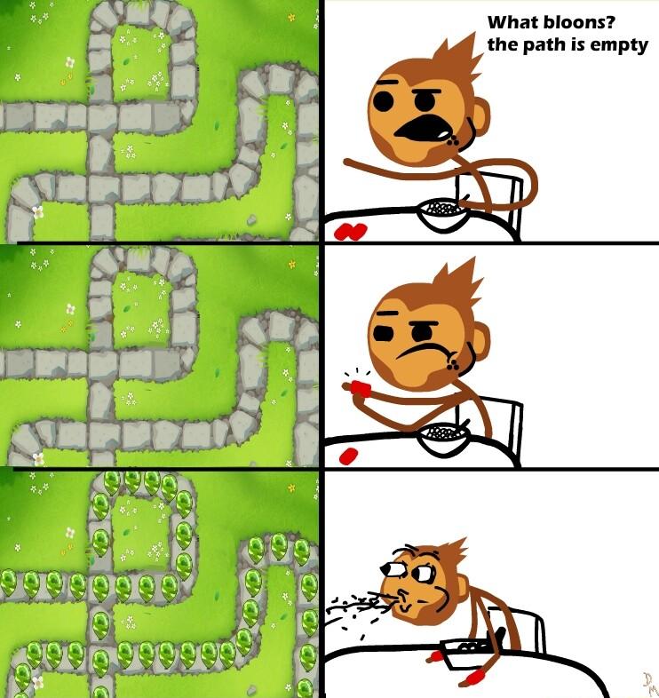 What bloons the path is empty