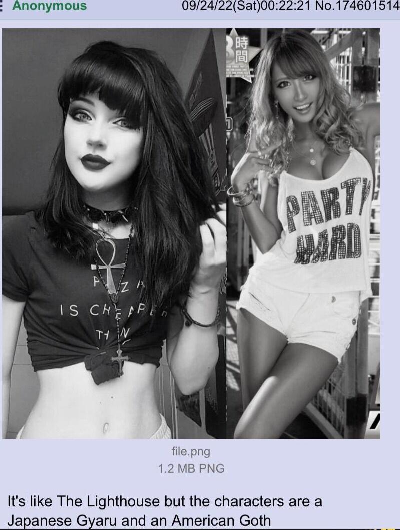 IS CHE PP TV Its like The Lighthouse but the characters are a Japanese Gyaru and an American Goth