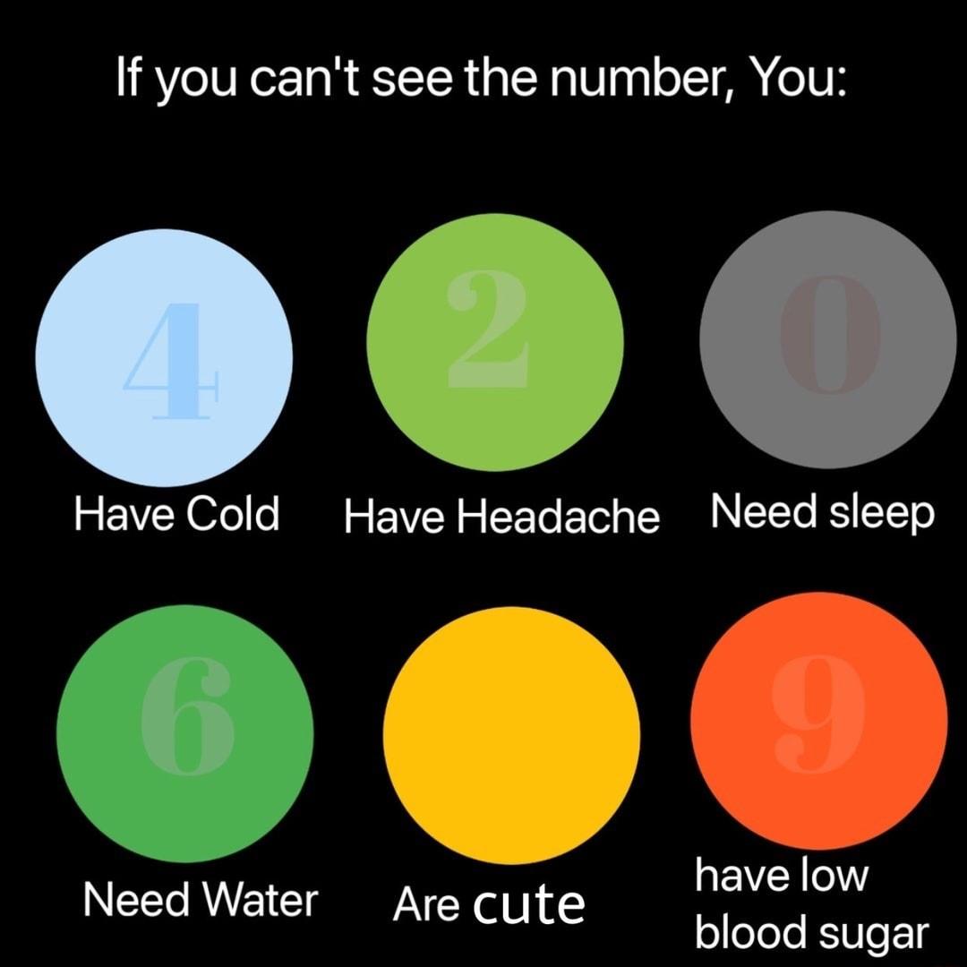 If you cant see the number You y 2 A 4 Have Cold Have Headache Need sleep N Are cute Ei OZng