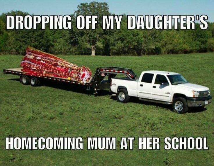 DROPPING OFF MY DAUGHTER'S HOMECOMING MUM AT HER SCHOOL