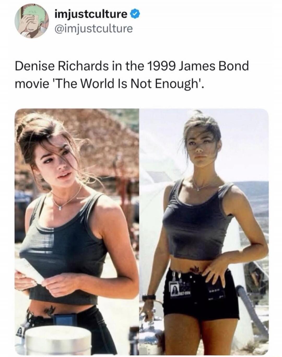 Denise Richards in the 1999 James Bond movie 'The World Is Not Enough'.