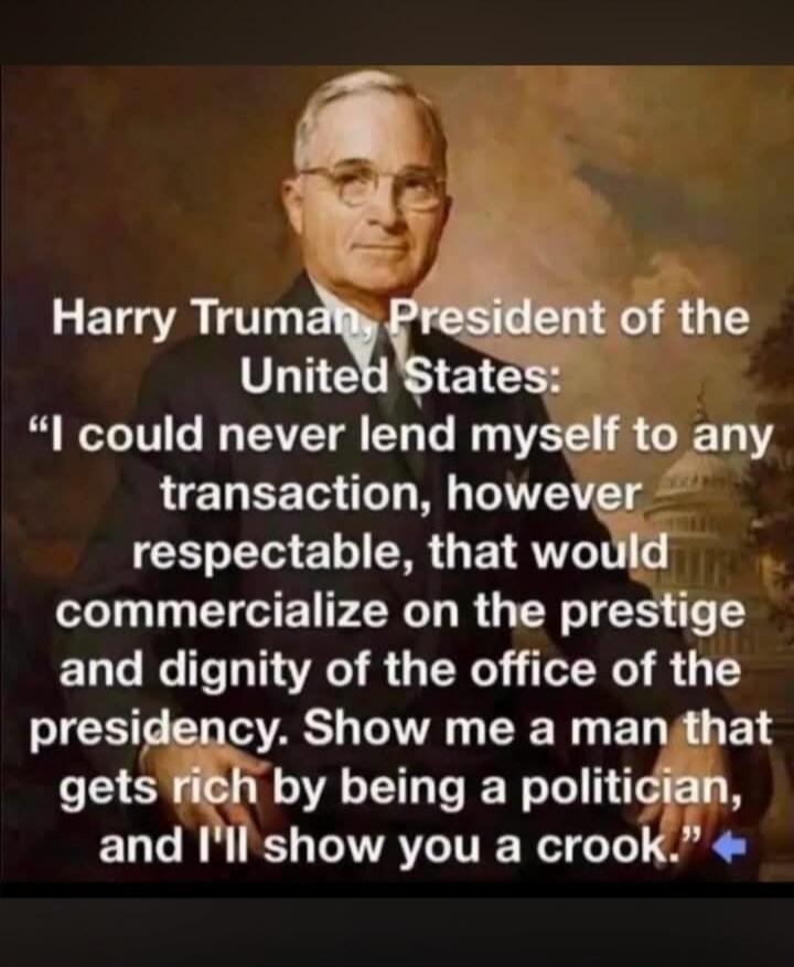 Harry Truman, President of the United States: 