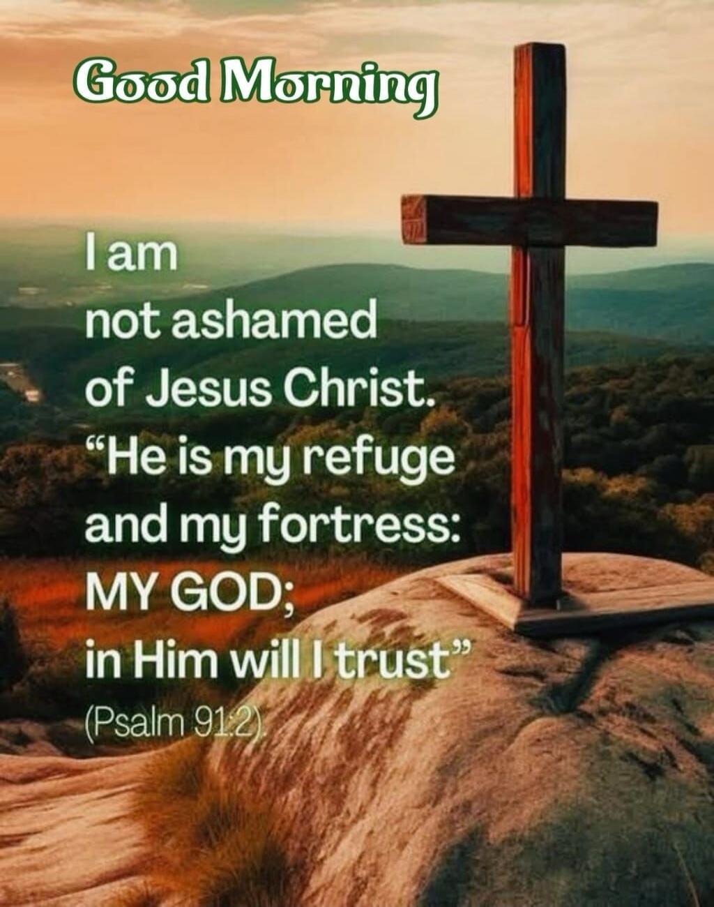 Good Morning I am not ashamed of Jesus Christ. 