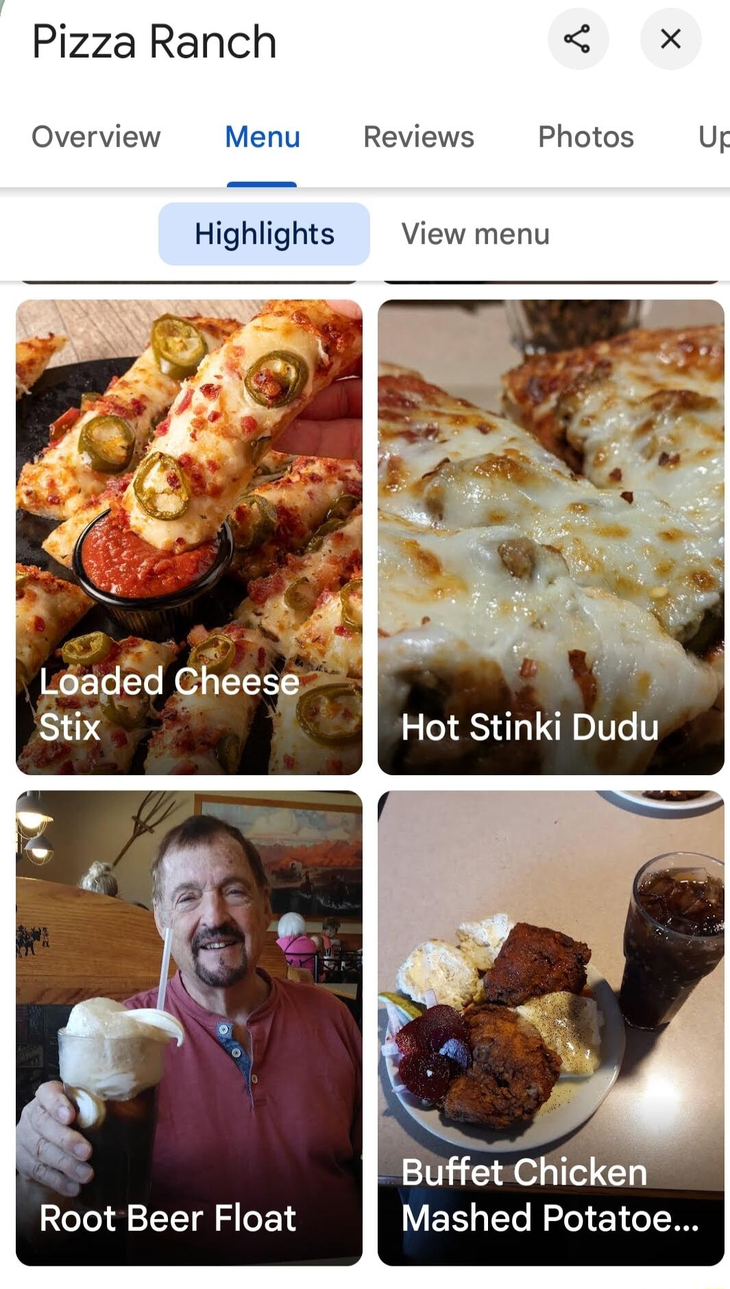 Pizza Ranch S Overview Menu Reviews Photos U Highlights View menu N Buffet Chicken Root Beer Float Mashed Potatoe