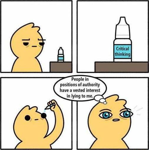 positions of authority havea vested interest inlying to me